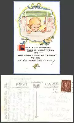 MABEL LUCIE ATTWELL 1956 Old Postcard Send Loving Thought To Me & You Birds 5362 • £3.99