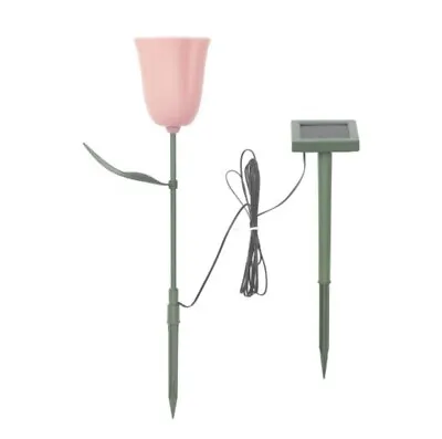 Solvinden Ikea- Tulip Light Ground Stick Led /solar Powered - Pink Shade • £13