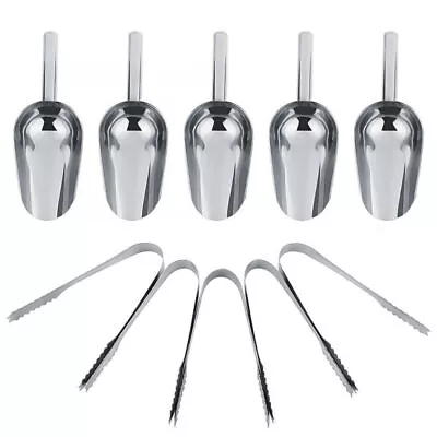 10X Sweet Candy Buffet BBQ Stainless Steel Ice Scoops Tongs Wedding PartyKitchen • £8.29