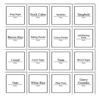 £1.25 • Buy Kitchen Labels, Jar Labels, Pantry Labels, Home Organisation, Storage Labels