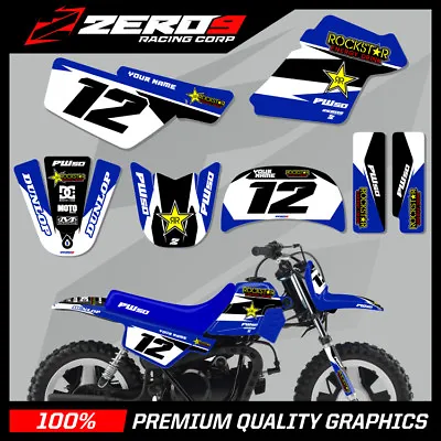 Yamaha Pw 50 Graphics Kit Peewee Graphics Mini Bike Graphics R/star Blu • $62.11