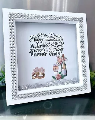 Personalised Keepsake 3d Box Frame Anniversary Shadowbox Home Gift • £12.99