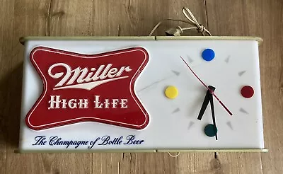 Vintage Original Miller High Life Beer Light Clock Lighted Bar Sign 1957 • $149.95