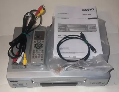 VCR VHS Sanyo 4-Head Video Stereo Cassette Recorder VWM-800 Box & Remote Vin OB • $210