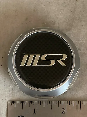 MSR Silver Wheel Rim Carbon Fiber Logo Hub Hubcap Cover Center Cap 3213 • $16.75
