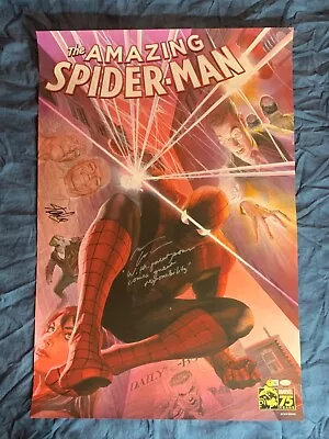 $2495.99 • Buy Spider-Man~Alex Ross Marvel Poster~Signed Stan Lee+Andrew Garfield+Quote+JSA BAS