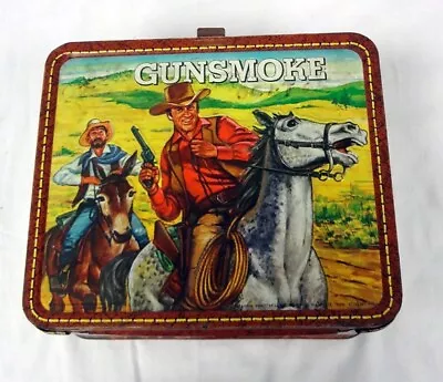 RARE 1973 Vintage Gunsmoke Metal Lunch Pail Box • $149.99