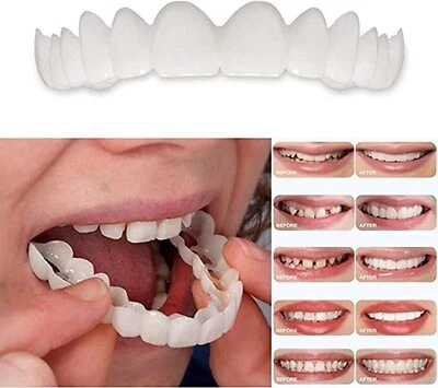 $7.88 • Buy Smile Snap On False Teeth Upper & Lower Dental Veneers Dentures Tooth Cover US