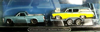 Maisto Allstars Elite Transport 1967 El Camino/1962 Chevrolet Biscayne On Card • $24.99