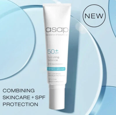 ASAP SPF 50+ Hydrating Defence UVA UVB 100ml Moisturiser & Primer Lightweight • $59.99