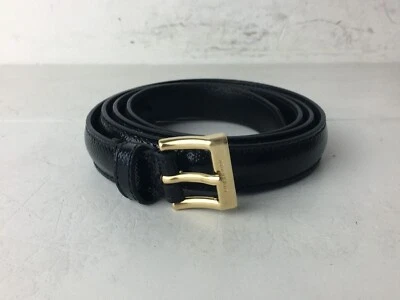 £9.99 • Buy Women's Burberry Black Patent Leather Belt 40/100 Gold Buckle Designer Used F2