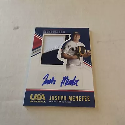 JOSEPH MENEFEE 2018 STARS & STRIPES 18U SILHOUETTES PATCH AUTO /25 Rookie • $10