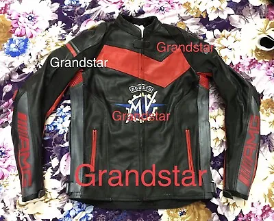 Motorbike MV Aguste  MotoGP Motorcycle / Racing Street Gear Leather Jacket • $199.99