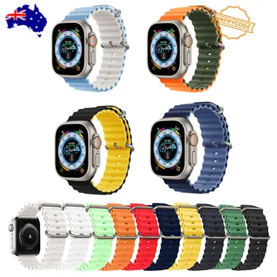 $8.05 • Buy Apple Watch Ocean Band Strap IWatch Ultra Series 8 7 6 5 4 38/40/41/42/44/45/49