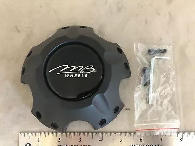 MB Motoring Vortex Wheels Flat Black Wheel Rim Hub Cover Center Cap BC-824 5 Lug • $59