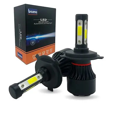 2× H4 9003 LED Headlight Bulbs Conversion Kit High Low Dual Beam 6000K White • $17.27