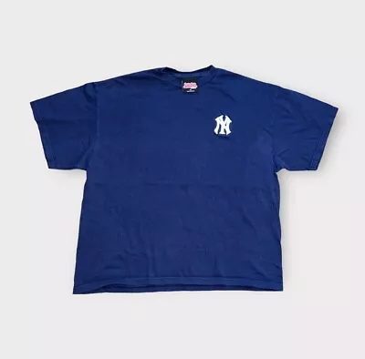 Vintage New York Yankees T-Shirt Adult L/XL Plain Logo Embroidered MLB Baseball • $12.88