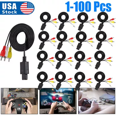 For Nintendo N64 SNES Gamecube 6FT RCA TV AV Audio Video Stereo Cable Cord LOT • $6.20