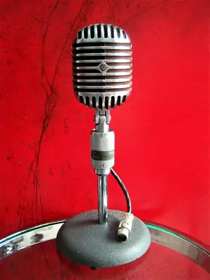 Vintage 1940's Shure 556C Dynamic Microphone Elvis W Period Atlas DS-5 Stand   • $525