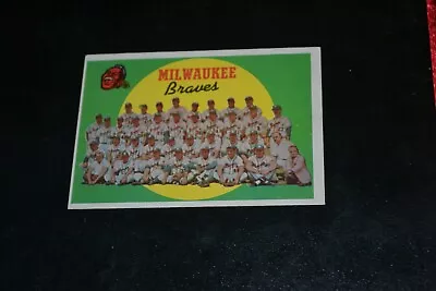 1958 Milwaukee Braves #419 Unmarked Team Topps Checklist Aaron Matthews Nm-mt • $11.95