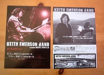 KEITH EMERSON (ELP) 2008 Tour ORIGINAL 2-sided JAPANESE POSTER Size: 10x7 Inches • £14.95