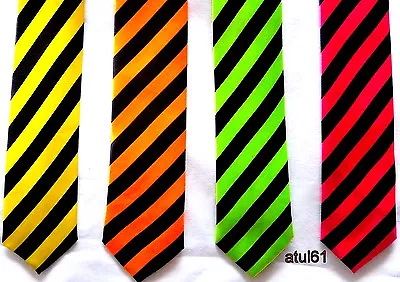 Stripe Patterned Bright Colour Casual Business Party Work Classic Men's Neck Tie • £3.99