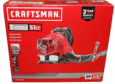 Craftsman 51cc 2-Cycle Backpack Gas Leaf Blower (BP510) • $165.96