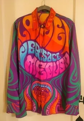 Authentic Versace  Medusa Music  Silk Blouse Sz. Small US 4 EU 40 MSRP $1500 • $849.99