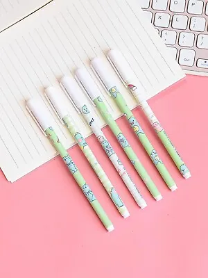 6x CUTE KAWAII Japanese Animal Dinosaur Ballpoint Gel Pens Stationery Black Ink • £6.99