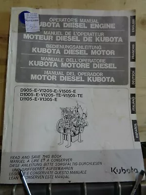 Kubota Diesel Engine Operators Manual  • $39.99