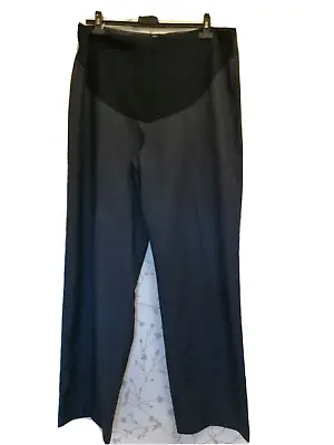 Turner Virr UK 16 R Black/grey Work Trousers Maternity Semi-tailored Look New • $15.15