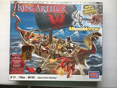 Mega Bloks Legends King Arthur Attack Action Warship 96120 • $115
