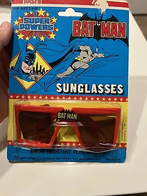 SUPER POWERS 1984 BATMAN TOY SUNGLASSES By NASTA UNUSED ON CARD AS-IS • $23.61