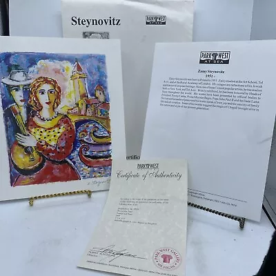 Steynovitz  Zamy  Seriolithograph Color On Paper With Coa 1999 Signed In  Plate. • $11.25