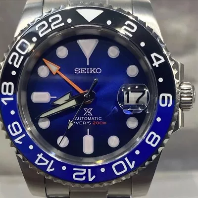 NH34 Auto Movement Blue Dial Mod Wristwatch • $89