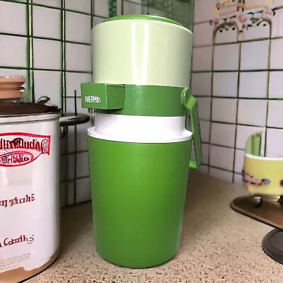 Vintage 1979 Green Thermos “Jet Jug” Cold Beverage Server #7771-P • $11