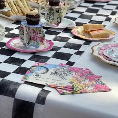 Alice In Wonderland Paper Napkins | Floral Wonderland Mad Hatters Tea Party X20 • $6.41