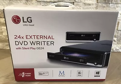 LG 24X External Super Multi M-Disc DVD Writer With Silent Play GE24 Open Box • $39.99