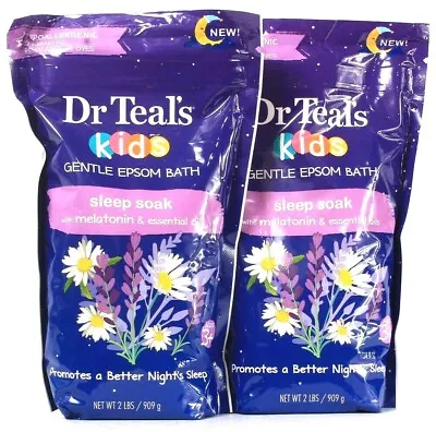 2 Bags Dr Teal's 2 Lbs Kids Sleep Soak Essential Oils Gentle Epsom Bath • £25.64