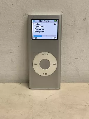 Apple IPod Nano 2nd Generation Silver (2 GB) MP3 Player WORKING Good Battery! • $20