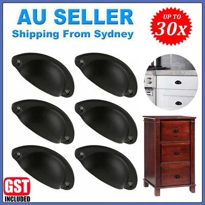 $10.99 • Buy Up30X Cupboard Door Cabinet Cup Drawer Furniture Retro Antique Pull Shell Handle
