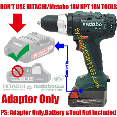 1PCS Milwaukee M18 RED Li-Ion Battery To Metabo 18V Li-Ion System Tools Adapter • $29.96