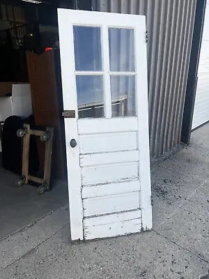 Vintage C1900 Garage Door 4 Panel Glass Panel 77.75/30/1.5” - 15 X10” Glass • $195