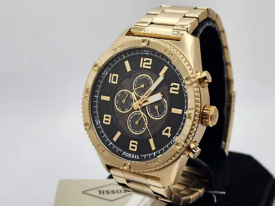 New Original Fossil Men's Watch Brox Automatic Gold-tone Stainless Steel Bq2667 • $104.99