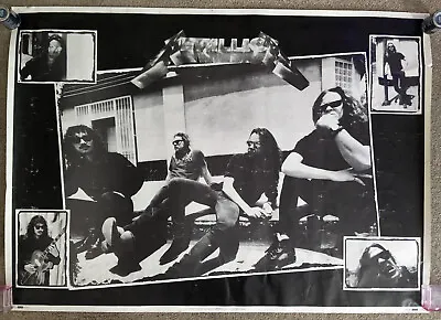 Metallica Band Black White Album Poster 100x140cm RARE OFFICIAL 1992 Vintage • £101.99