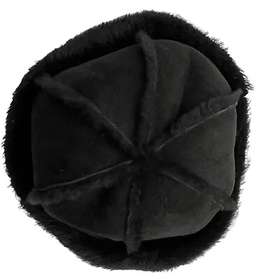 UGG Leather/Shearling Sheepskin Bucket Hat One Size Black • $80