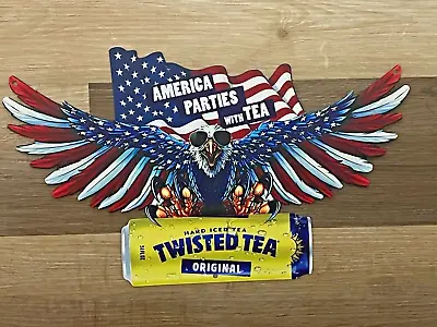 TWISTED TEA Hard Iced American Eagle Metal SIGN Mancave Garage Bar Pub Decor • $27.56