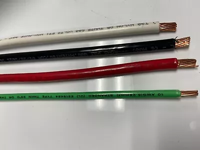 200' Ea Thhn Thwn 6 Awg Gauge Black White Red Copper Wire + 200 10 Awg Green • $765.94