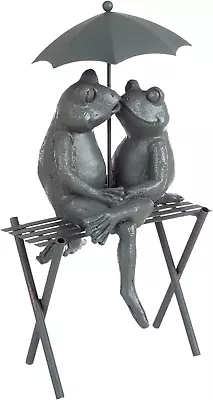 Estatua De Pareja De Ranas Figura De Animal Romantica De Resina Para Decoracion • $43.94