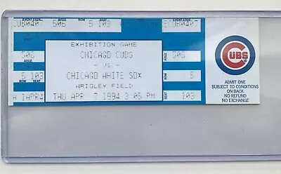 💥MICHAEL JORDAN MLB DEBUT FULL TICKET 1994 White Sox/Cubs Exhibition Game. • $200